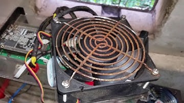 Seized Cooling Fan - Antminer S5 Bitcoin Miner - Rusted Metal Grate - Humid Garage