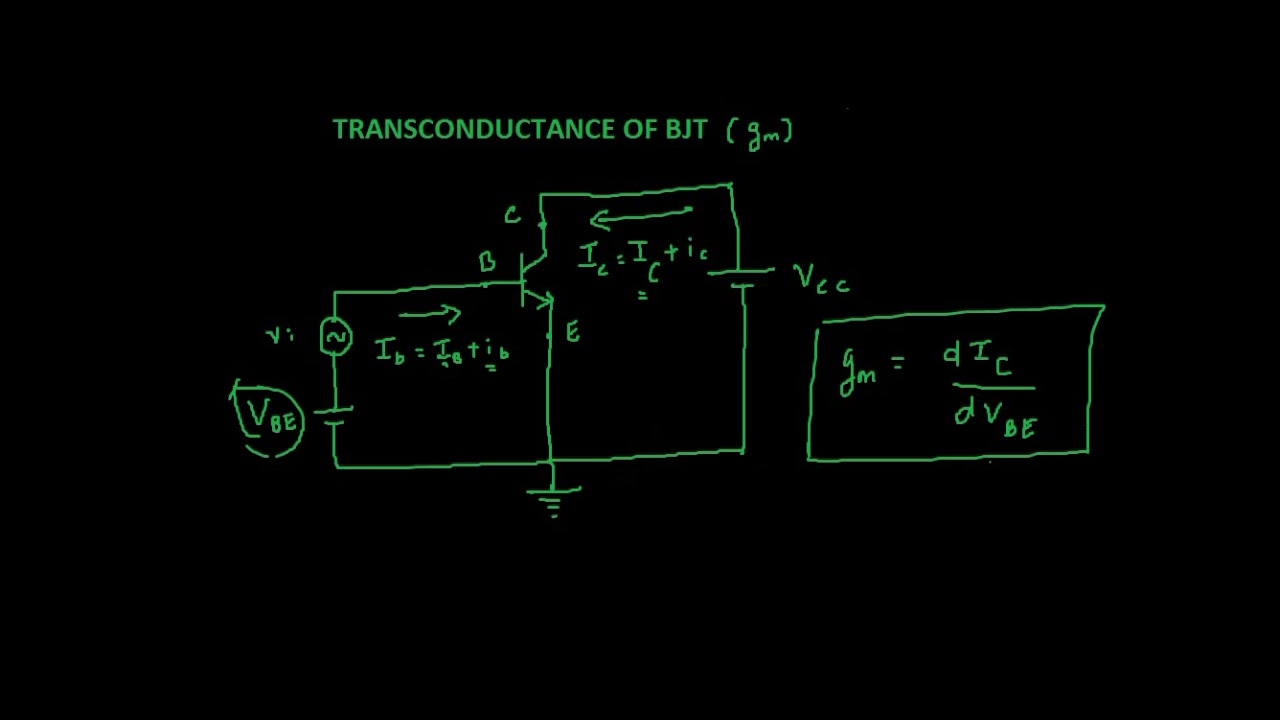 How to calculate the transconductance of BJT YouTube