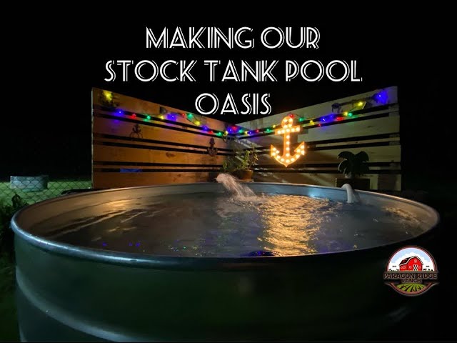 How to Dress Up Our STOCK TANK POOL, Make an Oasis in the Backyard PRIVACY  Wind Break 