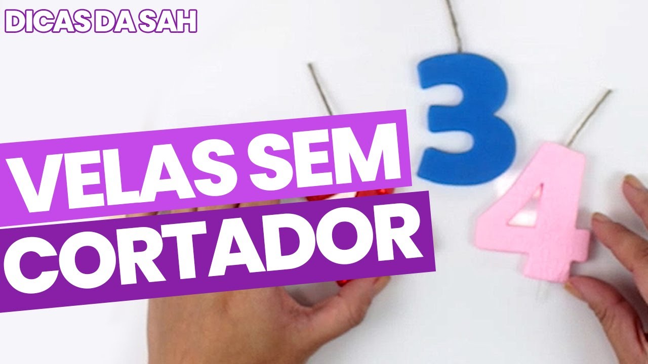 Faça suas VELAS SEM CORTADOR em Biscuit - Dicas da Sah