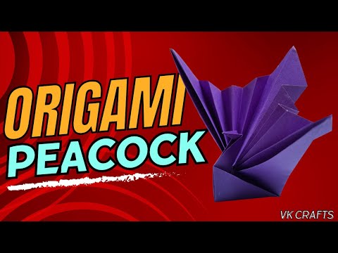 How to make Origami Peacock | Easy Origami | VK Crafts - YouTube