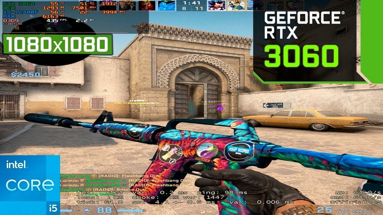 RTX3060 12GB + İ5 12400F CS GO LOW SETTINGS GAME PLAY - YouTube