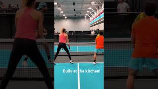 Forehand bullying at the kitchen by pro level Owen Stice#pickleball #pickle #pickleballhighlights #d