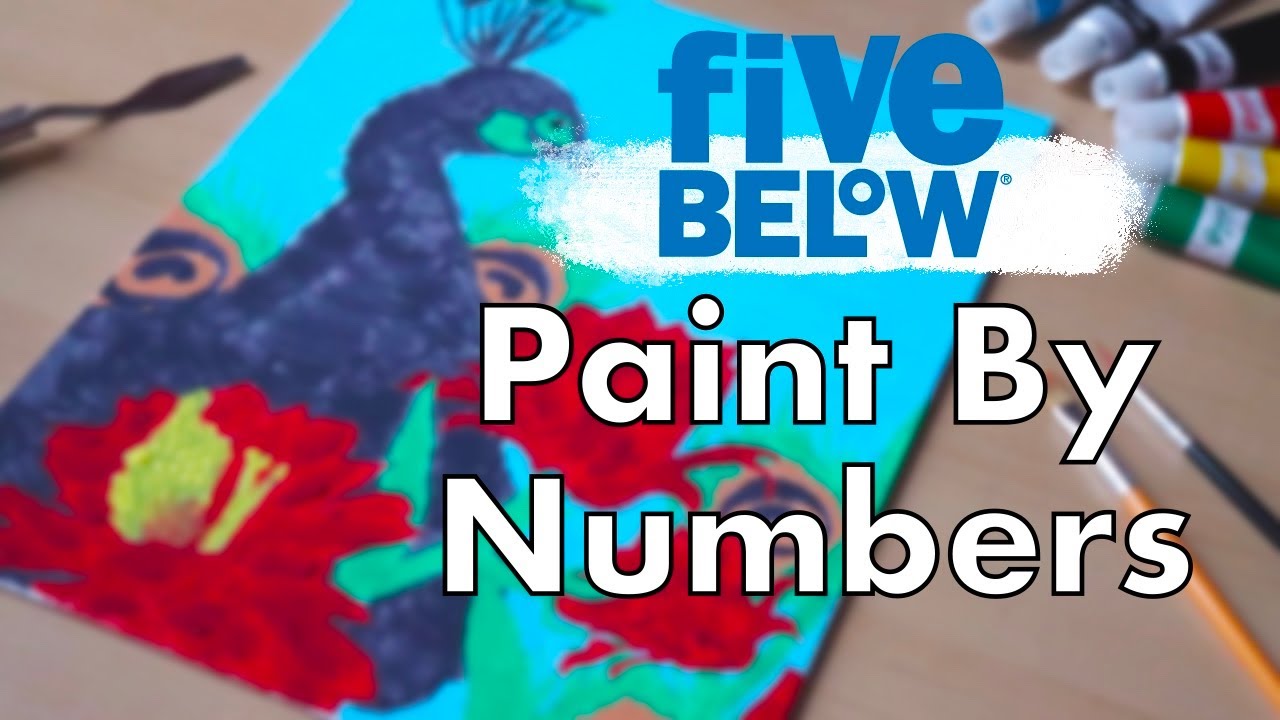 FIVE BELOW BEGINNERS PAINT BY NUMBERS | Cheap Art Set Review & Speedpaint