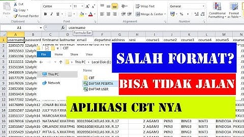 CBT!Ujian Sekolah!Cara Membuat Format Data User dan Data Peserta!