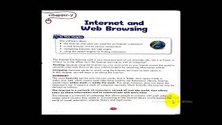 Class 7     Subject Computer     Chapter 7       Internet and Web Browsing Profile