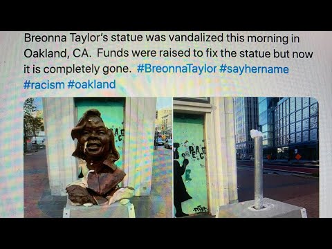 Oakland Breonna Taylor Bust That Was Vandalized Has Been Removed And Everyone Is Asking Who Did It?