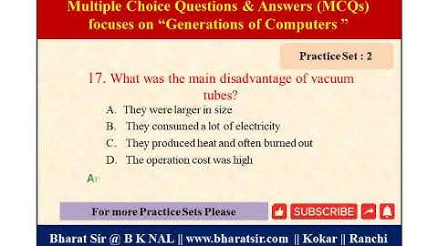 Computer Generations  MCQ
