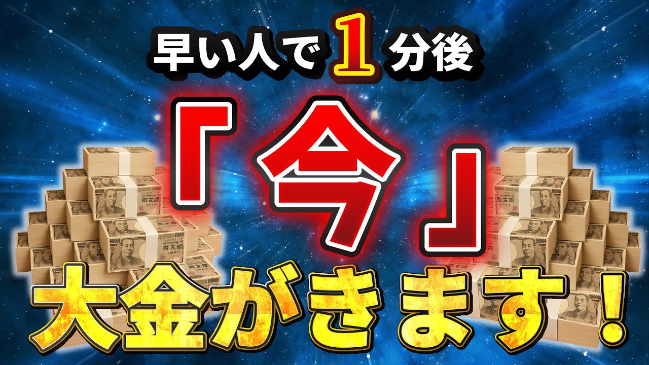 【⚠️強制金運上昇】早い人で１分後、「今」巨億を引き寄せます。