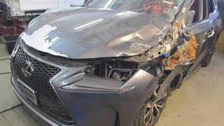 Lexus NX 200.  The side body repair. Ремонт бока кузова.