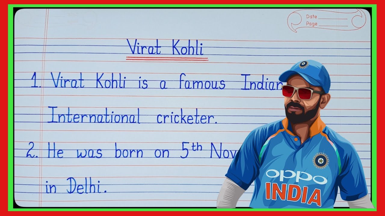 virat kohli biography writing in english