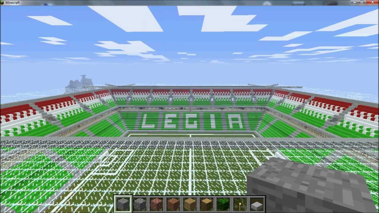 Minecraft LEGIA WARSZAWA - STADION - YouTube