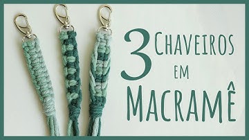 🔑 3 Chaveiros em Macramê – Tutorial Fácil com Nós Básicos
