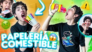 PAPELERÍA que se COME 🤤🖍 *DULCES EXTRAÑ0S* | Leo Study