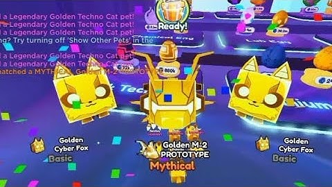 Hatched Mythical Golden M-2 PROTOTYPE ( pet simulator x )