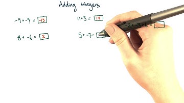 Adding integers - Intro Algebra Review
