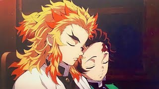 Rengoku X Tanjirou 8 Rentan Kimetsu No Yaiba Rubia