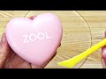 Slime Coloring with Makeup! Mixing Heart Cheek & Eyeshadow Into Clear Slime! Satisfying Slime Video!