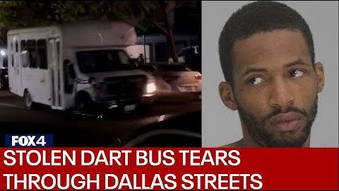 VIDEO: Man takes stolen DART bus for dangerous joyride
