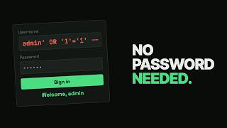 The login page that lets everyone in (SQL injection)