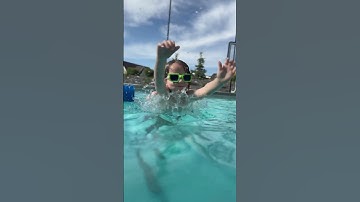 NiKO SWiM PARTY!!  niko learns to dive & flip at the family summer showdown!! #shorts