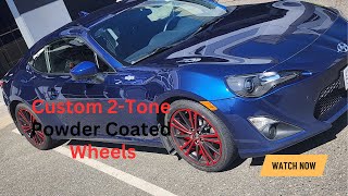 Customized FRS/BRZ Wheels Transformation | Retroreflective Black & Candy Red with Red Flake