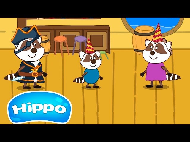 Hippo 🌼 Festa de aniversário para crianças 🌼 Família gato preto