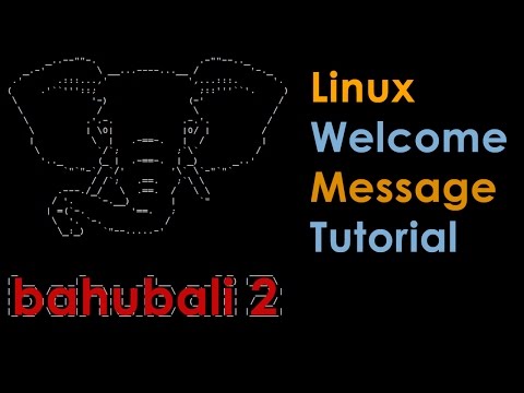 Linux Tutorial : Bahubali Ascii Art Image SSH Banner as Linux Welcome Message