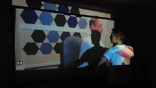 100 inches of viewing Easy setup! impressive Projector Screen unboxing and setup