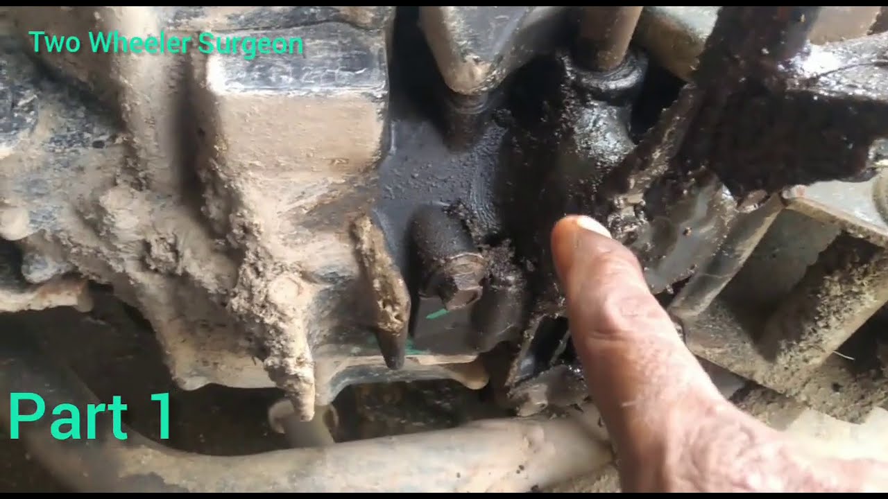 Honda shine Engine case oil leak - YouTube