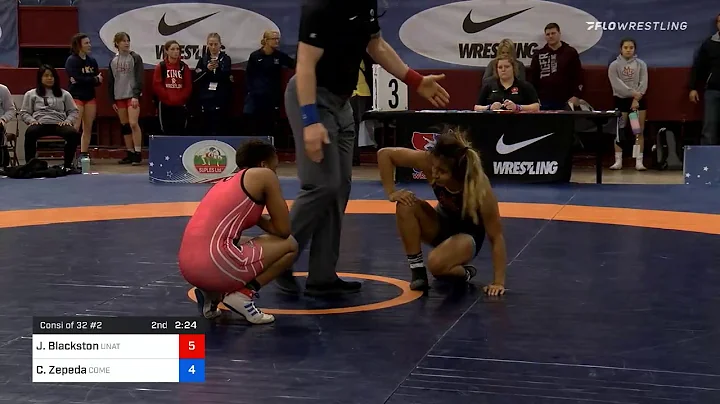 57 Kg Consolation Jamayia Blackston Unattached Vs Cindy Zepeda Colorado Mesa Wrestling Club