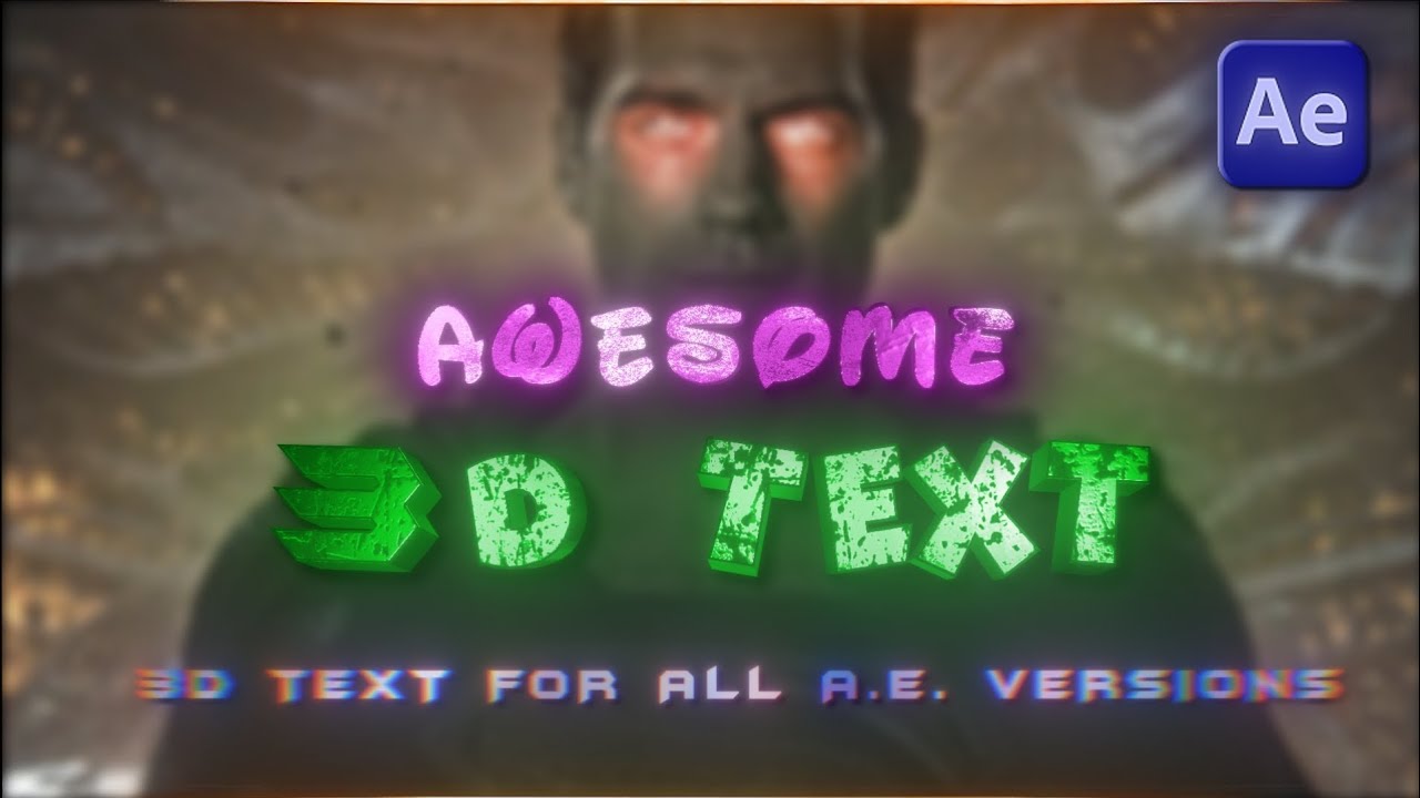 3D TEXT LIKE @CoolAF-EDITS FOR AE | Tutorial for After Effects # ...