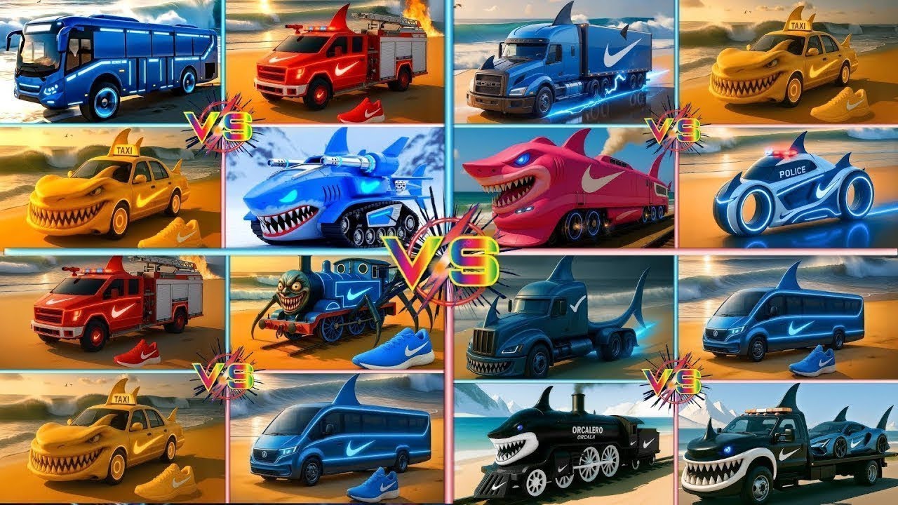 SIGMA BOY x BRAINROT EXTINCTION RACING BUS🚌RACING TRUCK🚚EXTINCTION TANK🦼EXTINCTION RACING CARS
