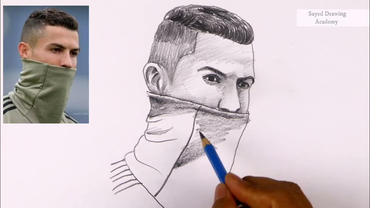 How To Draw Cristiano Ronaldo Realistic Portrait Easy Pencil Sketch
