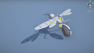 Unity procedurally animated robot wasp