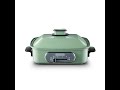 Morphy Richards 2 5L 1400W Electric Slow Cooker Grill Steam Multifunction Cooking Pot Green 3 in 1