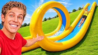 I Built an EXTREME Backyard Waterslide! Update