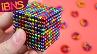 Playing with 1000 mini magnetic balls! (Fun with 1000 cube buckyballs)