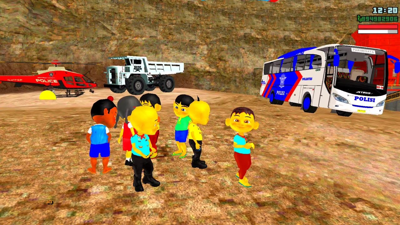 Upin dan ipin senang Sekali Pergi ke Tambang Gurun Pasir Penuh Mobil 😍 Dunia Oyya