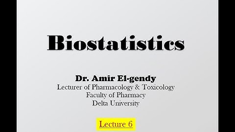 Biostatistics: Lec 6 - Inferential statistics