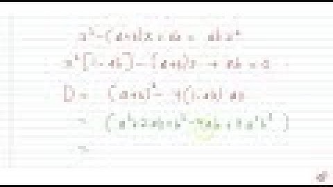 The roots of `(x-a)(x- b)=abx^2` (a) are always real  (c) are real and equal if and only if `a=...