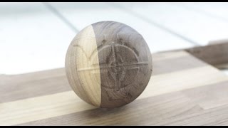 VOLTER 4020 CNC Router 3D Woodworking (ball carving from oak hardwood board)(High precision 3-axis VOLTER 4020 CNC Router is carving from the 40mm thick oak hardwood board a ball with 80mm diameter. Draft phase: 10 mm Single ..., 2015-12-21T22:40:13.000Z)