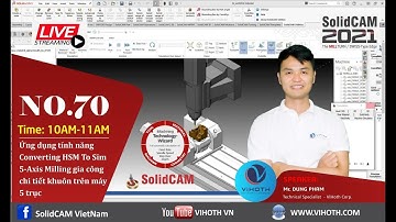 SolidCAM [No.70] - Ứng dụng tính năng Converting HSM To Sim 5-Axis Milling | VIHOTH CORP.