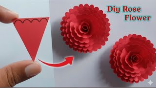 How To Make Beautiful Rose Flower Diy Paper Rose Flower Paper Flower Making Step By Step