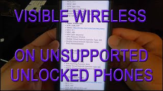 Visible Wireless Activation on Unsupported or Unlocked Phones - APN Setup Guide