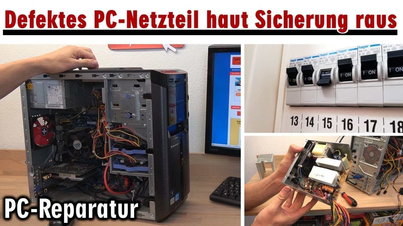 New PC-Netzteil - Sicherung fliegt raus - Schalter ohne Funktion - PC-Reparatur