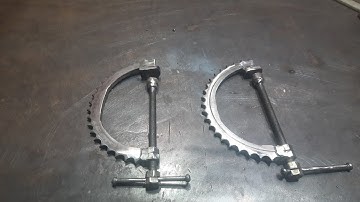 C CLAMP//  HOW TO MAKE  C CLAMP  BY MOTORCYCLE  OLD SPROCKET