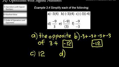 Shormann Algebra 1, Lecture 3