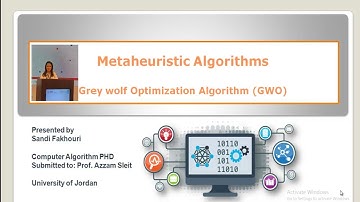 Metaheuristic Algorithms - Grey Wolf Optimization Algorithm