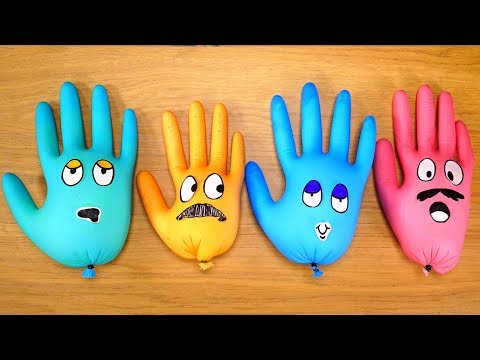 SLIME MIX WITH FUNNY FACES GLOVES 💕 Very Satisfying and Relaxing Videos